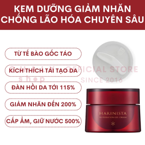 Kem dưỡng từ tế bào gốc táo giảm nhăn trẻ hóa da Meishoku Harinista 50g Nhật Bản