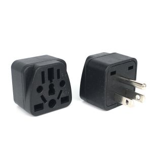 Bộ Chuyển Đổi Phích Cắm Du Lịch Đa Năng Loại B 10A Cho Đức Nga Úc Anh EU Sang Ổ Cắm Điện Mỹ Với Phích Cắm Mỹ Cho Mỹ Nhật Bản