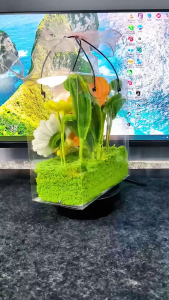 Túi Hoa Kẽm Nhung Handmade 20/10 Trong Suốt Mix Hoa Hướng Dương Hoa Cúc Thỏ Handmade