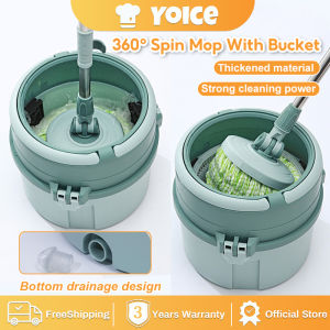 Yoice 360° Spin Mop With Bucket Self Wash Spin Mop Household Floor Mop with Spinner Wet and Dry Cleaning Mop