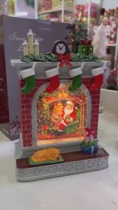 Pajangan Natal Perapian Lampu LED + Musik + Air Kado Hiasan Ornament Christmas