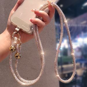 ZHENGEGE | Crystal-encrusted Long Phone Chain
