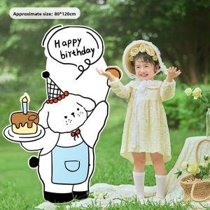 QIANHUAJIAN | Birthday Photo Background Decoration Cartoon Theme Woodland Style