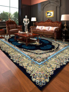 Living Room Carpet Tea Table Mat Tianjin Xinjiang Home Use Sofa Floor Pad High-End Retro Persian Feel Rectangular Polyester