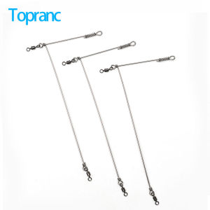 Topranc 9Pcs/Pack L-shape Fishing Connector Balance Split Type Sea Support with American Style Swivel Ring