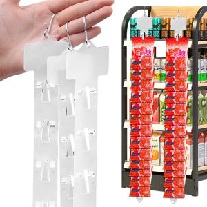 10/20/30Pcs Supermarket Snacks Hanging Strips Plastic Hanger for Store Snacks Display Hanger Hooks