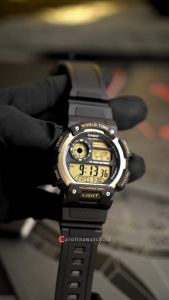 Jam Tangan Pria Casio General AE-1400WH-9A Digital Dial Black Resin Band