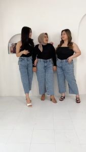 CELANA JEANS WANITA BF OLIE SNOWBLUE -SYS CLOTHIER