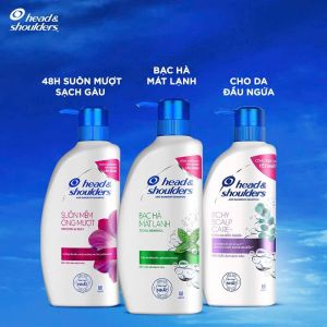[Voucher  8%] CÓ VÒI Combo 2 Dầu Gội HEAD & SHOULDERS Sạch Gàu Bạc Hà Mát Lạnh/ Giảm Ngứa Da Đầu Chai 370ML