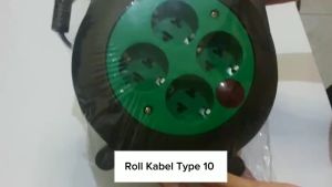 Roll Kabel Modxta Tipe 10 Kabel Roll Panjang Kabel 6 Meter Lampu Indikator / Stop Kontak Plus Kabel