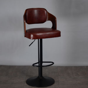 Adjustable Height Wooden Bar Stool Backrest