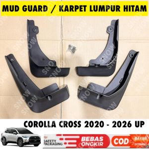 Mud Guard Toyota Corolla Cross 2020 2022 2024 2025 2026 up Karpet Lumpur Mudguard Hitam
