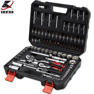 Kraft Werke 94-Piece Set Automotive Socket Combination Repair Tool Kit Vehicle Maintenance Wrench Set SS13094A Hand Tools