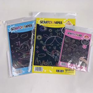 Bộ 10 Tờ Giấy Cạo Bìa Cứng Cho Bé Thỏa Sức Sáng Tạo DIY Kích Thước 19.5cm X 13.5Cm