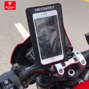 🇲🇾 MOTOWOLF Motorcycle Waterproof Phone Bag Holder Bicycle Bracket Motor Pemegang Telefon Basikal MDL2818
