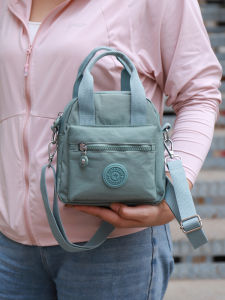 New Womens Large Capacity Nylon Crossbody Bag Single Shoulder Handbag Multi-Pocket Printed Lightweight Mom Backpack