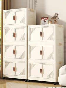 Foldable Childrens Plastic Wardrobe No Installation Required Storage Cabinet for Clothes Snacks Toys Home Use Organizer