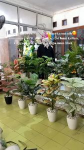 DAUN KELADI AGLONEMA PLASTIK DAUN ARTIFICIAL DEKORASI BUNGA HIAS MURAH BUNGA PLASTIK JUMBO DEKORAS BUNGA HIAS ARTIFISIAL MURAH