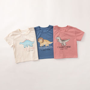 tinyclvb | Cute Dinosaur Print T-Shirt Thin for Summer