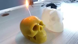 1 Pcs Skull Head Silicone Molds 3D Halloween Skeleton Candle Mold Chocolate Cake Decorating Tools Handmade Craft Soap Clay Mould