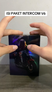 Intercom V6 Pro Plus Headset Bluetooth Helmet 6 Riders Motorcycle - Black V6 Plus