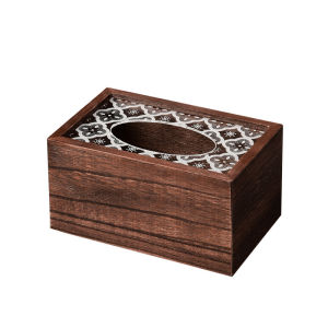 Wooden Tissue Box,Home Living Room Dining Room Desktop Decoration Wooden Cover Tissue Box