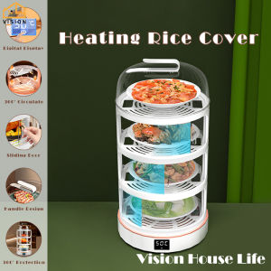 Vision 3/4/5 Layer Intelligent Food Heating Cover Household Constant Temperature Rice Food Cover Multifunctional Digital Steamer for Fast Simultaneous Cooking Ideal for Fast Steaming Healthy Fish/ Baby Food/ Seafood