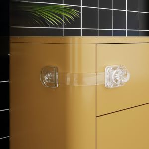 SAFELON | Transparent Display Cabinet Lock Drawer Buckle Child Safety Lock Multi-Function Anti-Baby Opening Multi-Purpose Baby Proof Lock