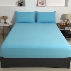 Waterproof Mattress Cover Smooth Knitted Fabric Mattress Protector Hypoallergenic Bed Sheet Bedroom