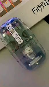 Chuột không dây pin sạc Fmouse M133 kết nối 2 bluetooth 1 wireless phiên bản silent - thiết kế trong suốt cực lạ (5 màu) Nhất Tín Computer