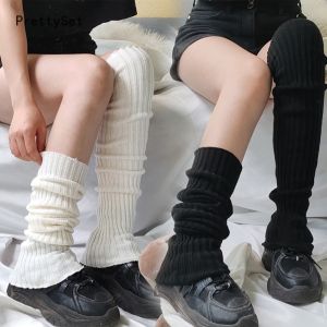 ชุดถุงเท้าถัก Y2K สไตล์ฮาราจูกุขนาด40/50/70ซม. สำหรับสไตล์มหาลัยฤดูหนาวและใบไม้ร่วงตั้งสูงขึ้นถุงน่อง