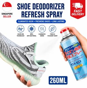 Shoe Deodorizer Refresh Spray 260ML Silver Ion Technology Antibacterial Eliminates Odors Freshens Shoes Long Lasting