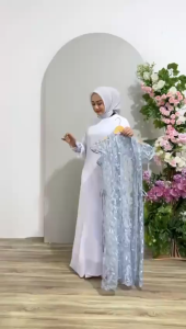 Gamis Mandalika Outer ADEENA Premium / Gamis Payet / Gamis Lebaran / Gamis Pesta / Baju Kondangan Wanita Kekinian / Fashion Terkini / Gamis Mandalika Terbaru 2025