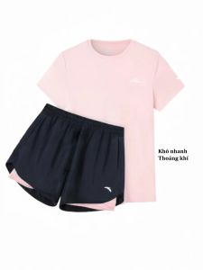 ANTA | Bộ Quần Short Tay Ngắn Cho Nữ Tập Yoga Thể Thao Khô Nhanh