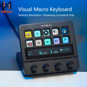 MRSVI N4 Desktop Mechanical Keyboard USB Mini Macro Keyboard Multimedia Multi-Function Stream Dock Laptop Controller Gaming