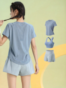 BAISILING | Quick-Drying Breathable Loose Fit Womens Sports Set for Marathon Training