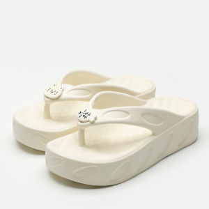 Mimainlin Thick Heel Slippers Women Summer Cute Platform Anti-Slip Fashionable Sandals EVA Material Comfortable Slip-On Shoes