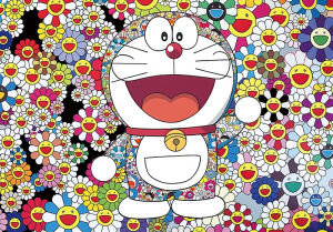 Kayou | Oil Painting By Number D-oraemon Sunflower Cartoon Wall Decor for Game Room or Living Room Gift Frameless