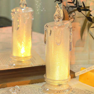 Vixplorn LED Candle Lights LED Flameless Candle Lamp Crystal Mini Tea Lamp for Party Wedding Birthday Decoration Gift