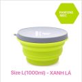 (HÌNH THẬT) SIZE L 1000ml TÔ / BÁT DU LỊCH GẤP GỌN SILICON THƯƠNG HIỆU m square Msquare. 
