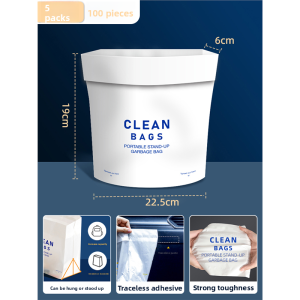 MONLEYTA | Car Trash Bag Self-Standing Adhesive Hanging Style Automobile Interior Use Bucket Small Car Stand Bag MONLEYTA X0624111959