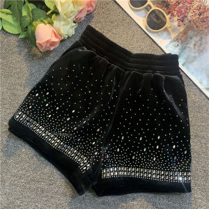 Quần Short Đùi Rộng Thêu Dày Cao Cổ Phong Cách Thường Ngày