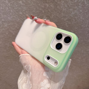 For Magsafe Candy Color Gradient Matte 2In1 Magnetic Phone Case For iPhone 17Air 16 15 14 Plus 13 12 11 Pro Max Shockproof Cover