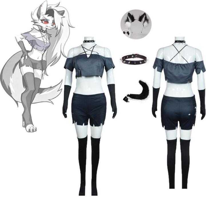 Anime Helluva cos Boss Cosplay Costume for Loona Loony Toony Women Neck ...