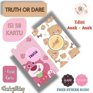 Satu Paket Kartu Truth or Dare versi Anak-Anak Isi 58 Kartu