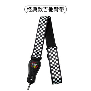 Rocykyou Thickened And Wider Guitar Strap for Acoustic And Electric Guitars Bass Guitar Shoulder Strap with Three Picks Black