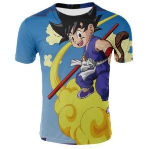 Bandai | 2026 Dragon Ball T-shirt Childrens 3D T-shirt Fashion Childrens Boy Short Sleeve Round Neck Casual Anime Super Saiya Wukong