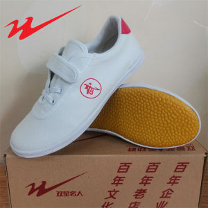 Giày Võ Thuật Đôi Ngôi Sao Trẻ Em Có Khóa Ma Thuật Và Đế Da Trâu Cho Thể Thao Và Tập Luyện Giày Hiệu Suất Canvas