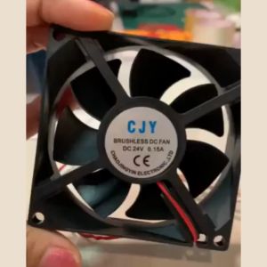 พัดลม 24V 0.15A ขนาด 8 x8x2.5 cm สีดำ 1 ตัว / 2 ตัว ตะแกรงพัดลม พัดลมเครื่องเสียง รถเครื่องเสียง มีเก็บปลายทาง