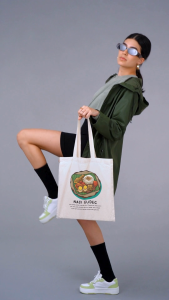 Totebag Kuliner Indonesia Blacu Tebal Resleting Lucu Aesthetic Tas Wanita Pria Souvenir Murah